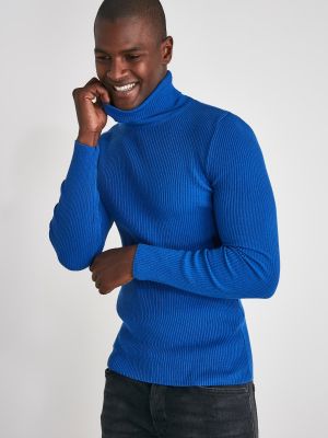 Menčestrový sveter Trendyol modrá
