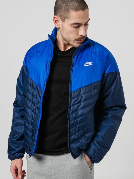Куртка на молнии Nike синяя