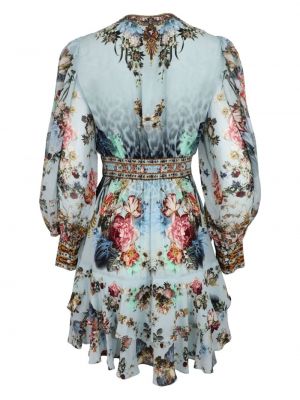 Křišťálové šaty s knoflíky Camilla modré