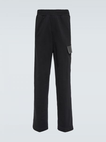 Spodnie sportowe bawełniane z dżerseju Givenchy czarne