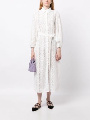 Haftowana sukienka midi bawełniana Evi Grintela biała