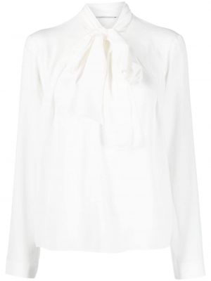 Блуза с панделка Alberta Ferretti бяло