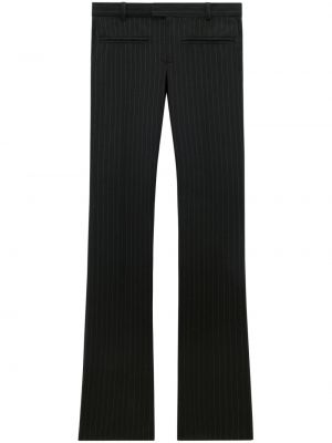 Pruhované vlněné kalhoty Courrèges černé