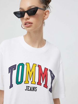 Tommy Jeans pamut póló  - fehér
