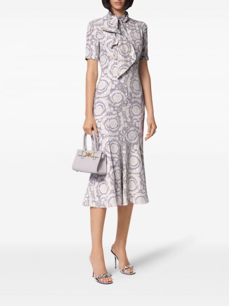 Sukienka midi z nadrukiem Versace