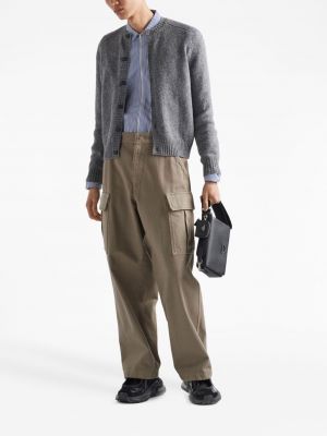 Pantalon cargo en coton avec poches Prada