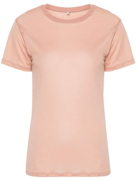 Тениска с кръгло деколте Baserange розово
