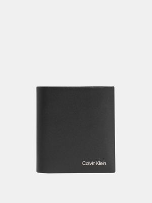 Cartera de cuero Calvin Klein negro
