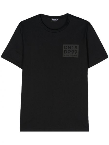 Bavlnené tričko s potlačou Dondup čierna