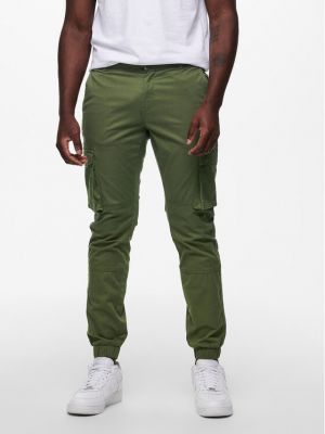 Kalhoty Only & Sons zelené