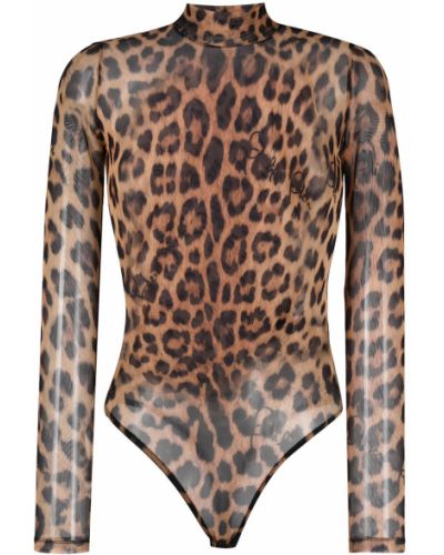 Body con estampado leopardo Philipp Plein marrón