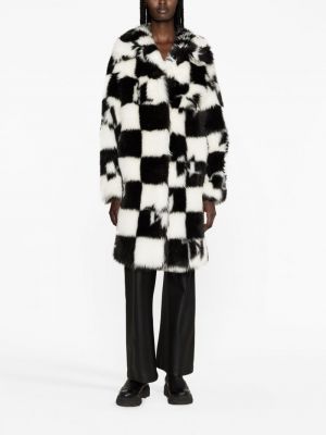 Manteau de fourrure à carreaux Karl Lagerfeld
