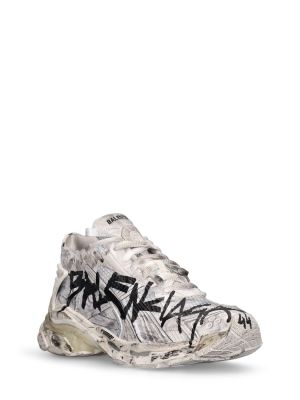 Sneakers di nylon in mesh Balenciaga bianco
