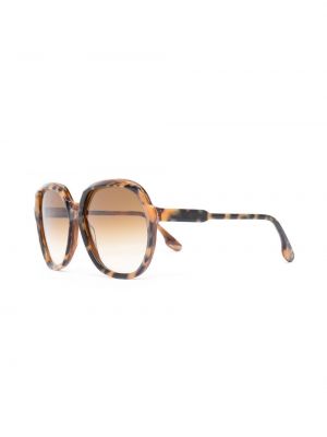 Okulary przeciwsłoneczne oversize Victoria Beckham Eyewear brązowe