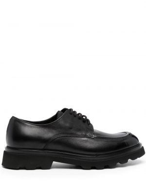 Pantofi loafer cu șireturi din piele din dantelă Doucal's negru