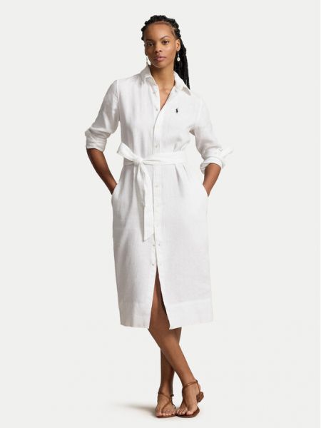 Φόρεμα σε στυλ πουκάμισο Polo Ralph Lauren λευκό