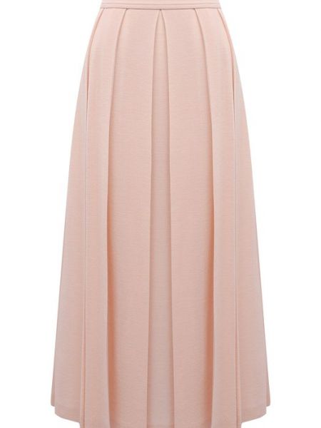 Кашемировая шелковая юбка Loro Piana розовая