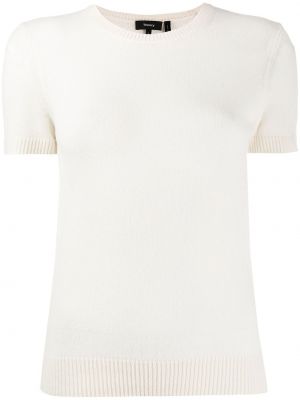 Jersey de punto manga corta de tela jersey Theory blanco