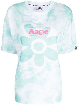 Tie-dye bombažna majica s potiskom Aape By *a Bathing Ape®
