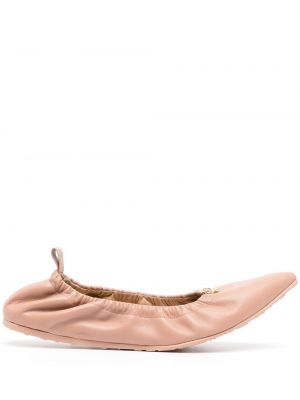 Leder ballerina Gianvito Rossi pink