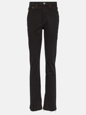 Zvonové džíny s vysokým pasem Re/done černé