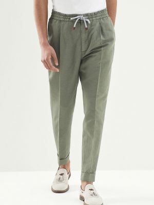 Зеленые брюки Brunello Cucinelli