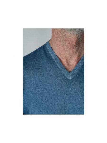 Sweter z kaszmiru Gran Sasso niebieski