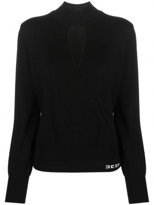 Плетена блуза Elisabetta Franchi черно