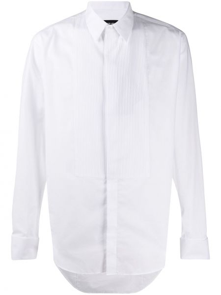 Hemd mit plisseefalten Giorgio Armani weiß