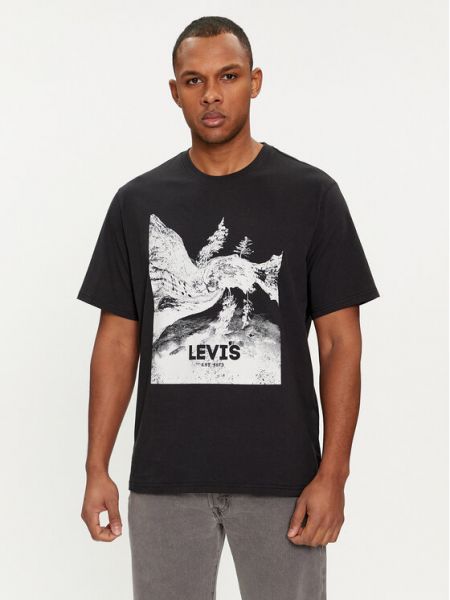 Tricou cu croială lejeră Levi's® negru