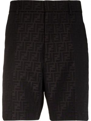 Trykt shorts Fendi svart