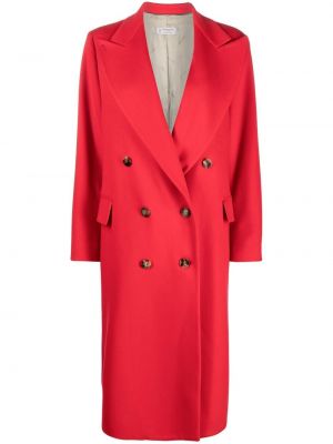 Długi płaszcz wełniany Alberto Biani czerwony