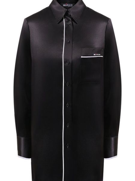Шелковая блузка Kiton черная