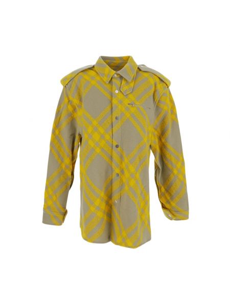 Koszula w kratkę Burberry żółta