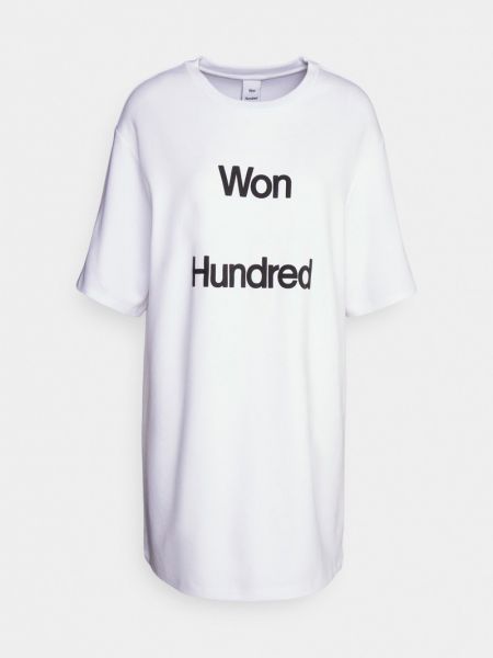 Biała koszulka z nadrukiem Won Hundred