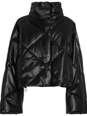 Kožená bunda z ekologickej kože Stand Studio čierna