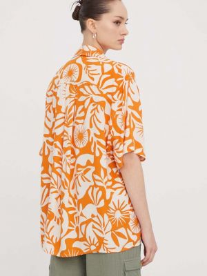 Laza szabású ing Billabong narancsszínű