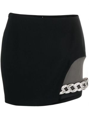 Asymetrické mini sukně David Koma černé