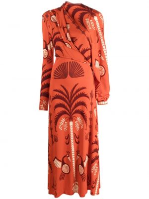 Hosszú ruha Johanna Ortiz narancsszínű