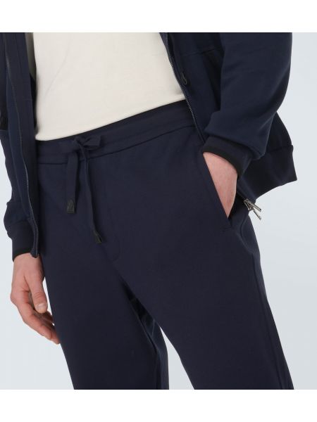 Памучни спортни панталони от джърси Brioni сиво