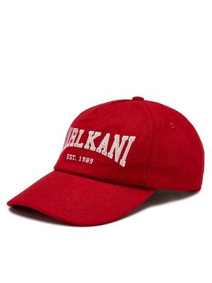Vilnonis vilnonis kepurė su snapeliu Karl Kani raudona