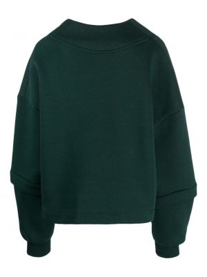 Medvilninis džemperis v formos iškirpte Ioana Ciolacu žalia
