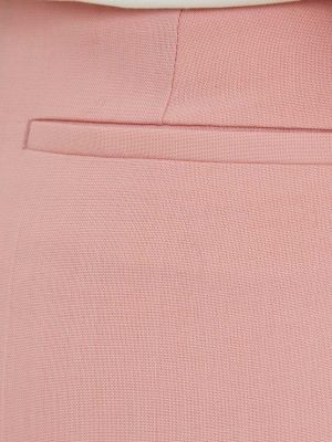 Vlněné cargo kalhoty s vysokým pasem Ps Paul Smith růžové