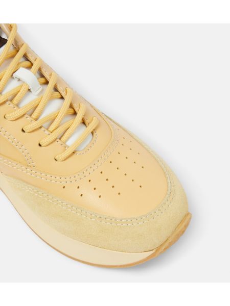Sneakers di pelle Jacquemus giallo