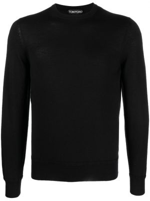 Μεταξωτός πουλόβερ κασμίρ Tom Ford μαύρο