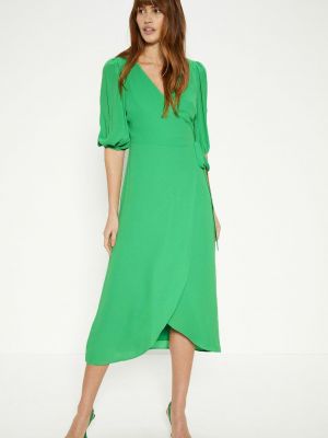 Платье на запах с коротким рукавом Oasis зеленый