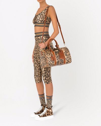 Raštuota shopper rankinė leopardinė Dolce & Gabbana