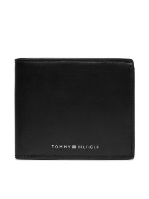 Δερμάτινος πορτοφόλι Tommy Hilfiger μαύρο