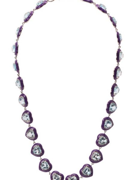 Ожерелье с сердцами из топаза Moonka голубого