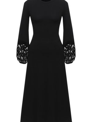 Платье из вискозы Valentino черное